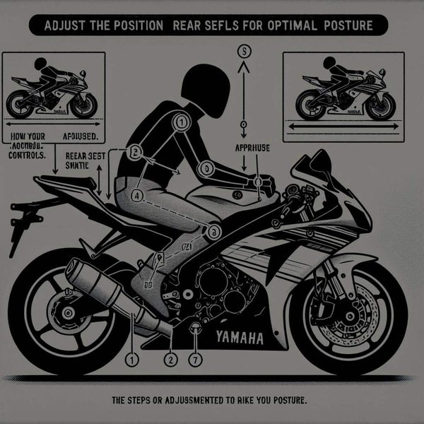 Comment ajuster la position des commandes reculées pour une posture optimale sur une Yamaha R6 ?